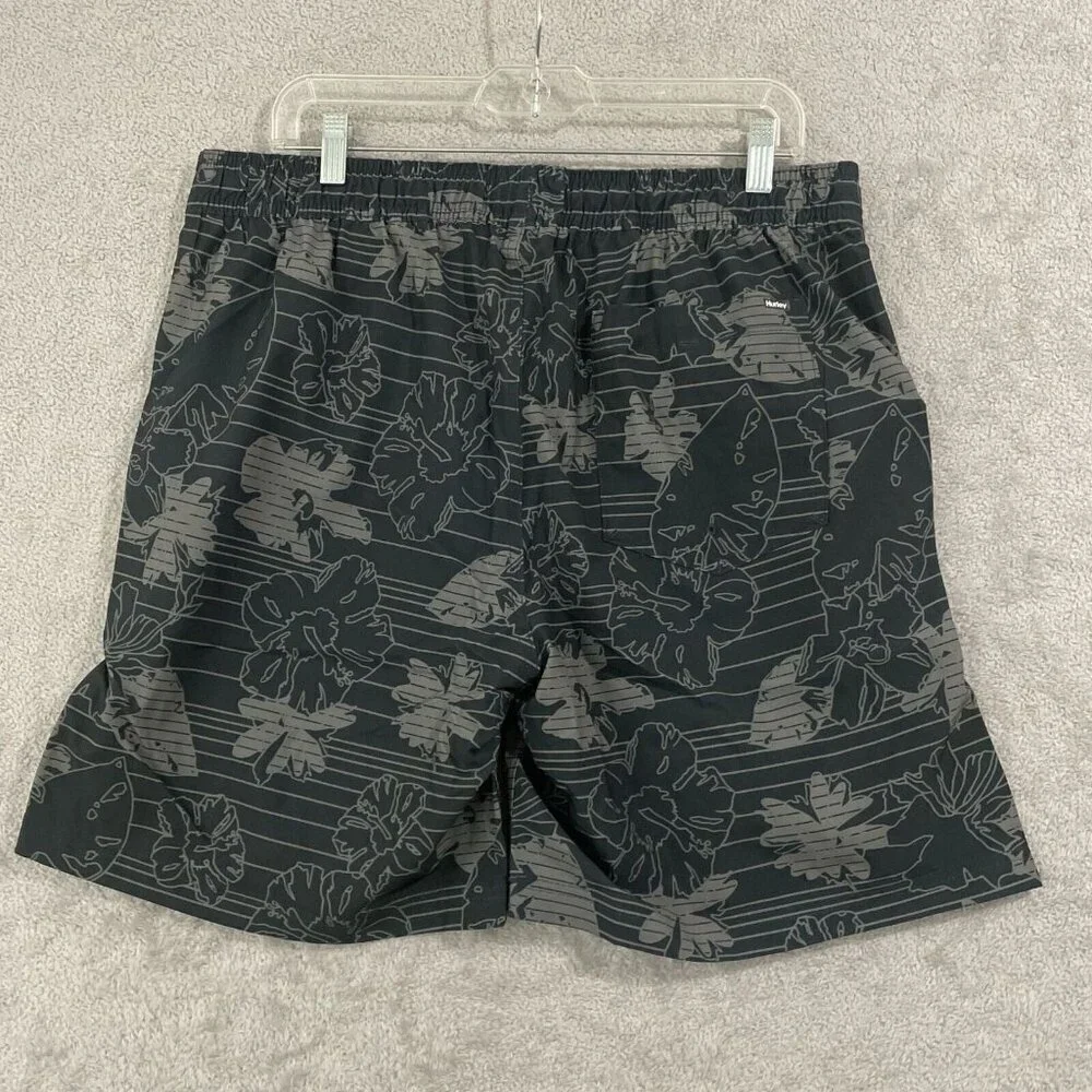 NEW Hurley Men's XL Swim Shorts Tropical  Floral Pattern 4-Way Stretch & Water